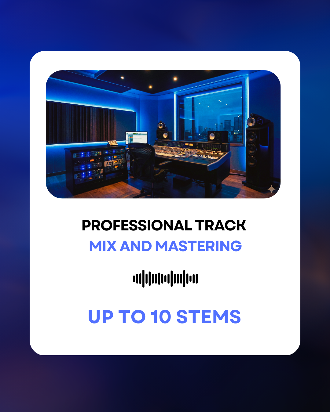 Stem mixing and mastering services for up to 10 audio stems to be professionally mixed and mastered.